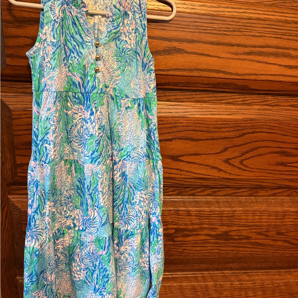 Lilly Pulitzer Kids Casual Dress - Blue and Green